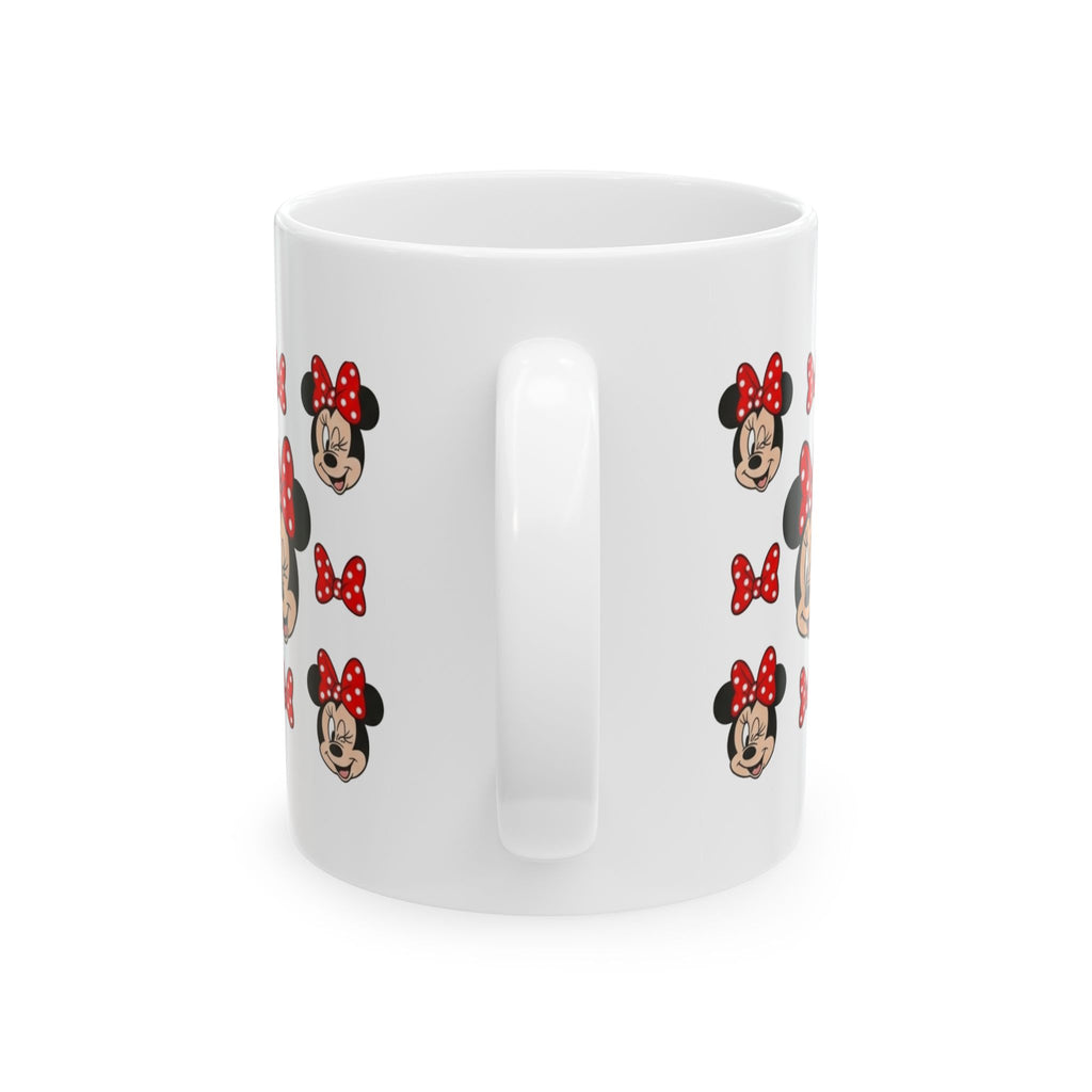 Minnie Mouse Ceramic Mug — Cute Polka Dot Bow Disney Coffee Cup (11oz)