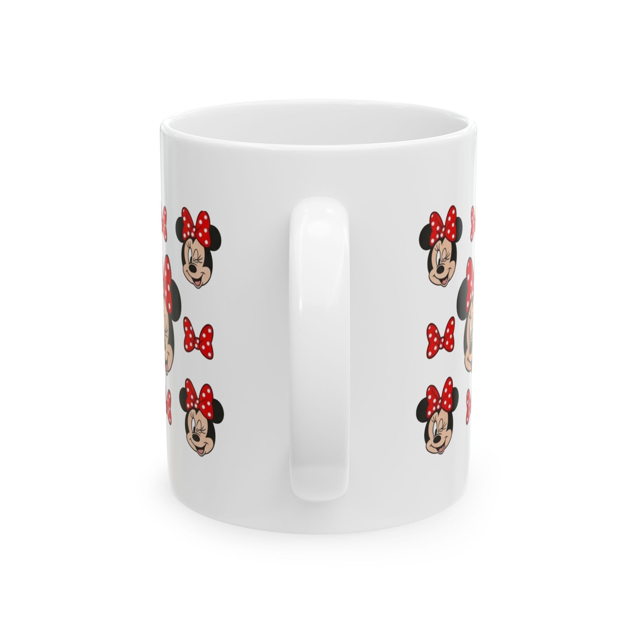 Minnie Mouse Ceramic Mug — Cute Polka Dot Bow Disney Coffee Cup (11oz)