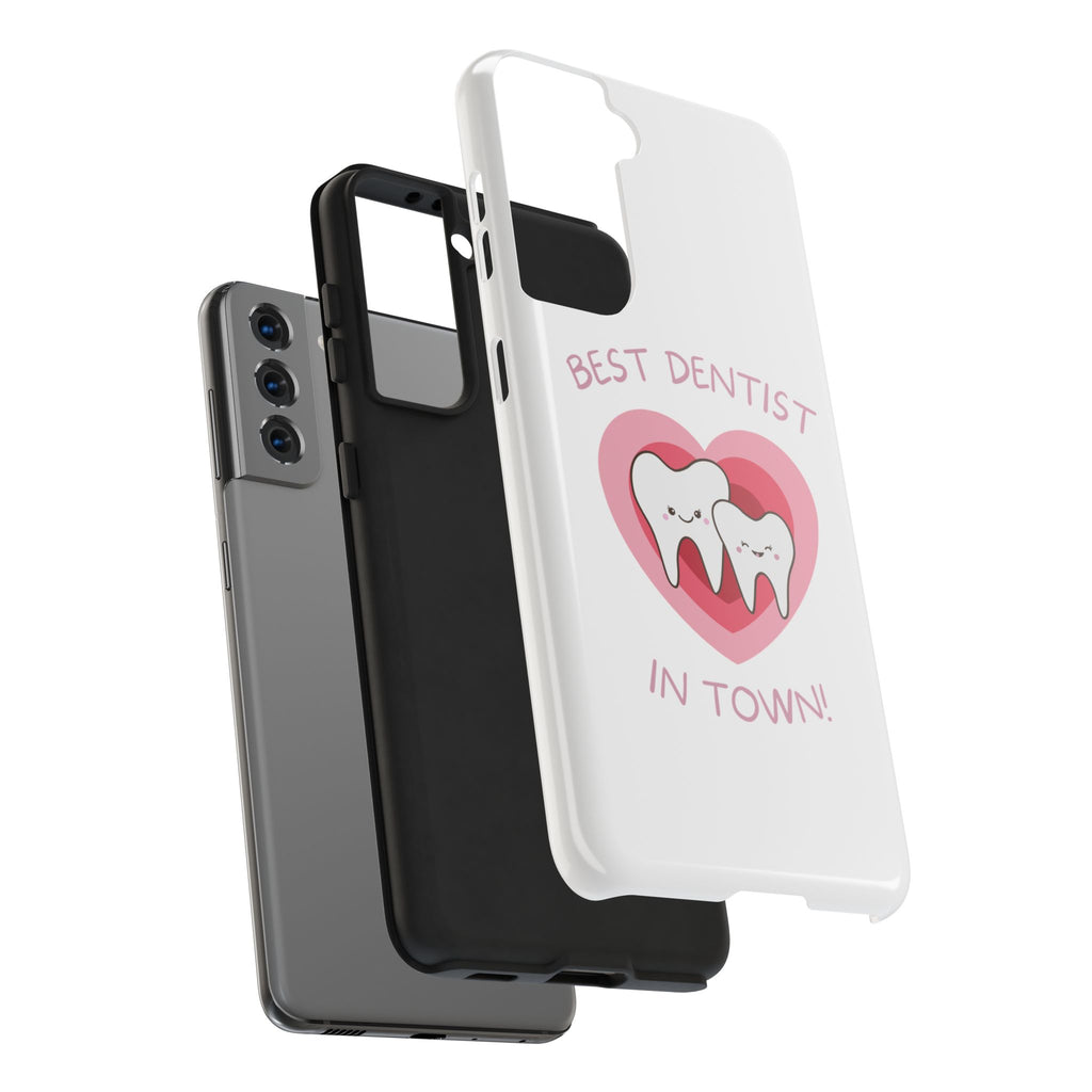 Tough Phone Case — “Best Dentist in Town!” Cute Tooth Heart Design