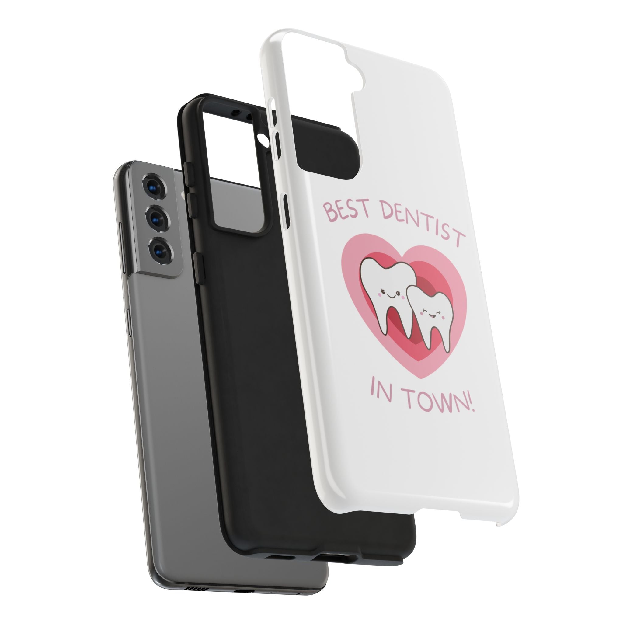 Tough Phone Case — “Best Dentist in Town!” Cute Tooth Heart Design