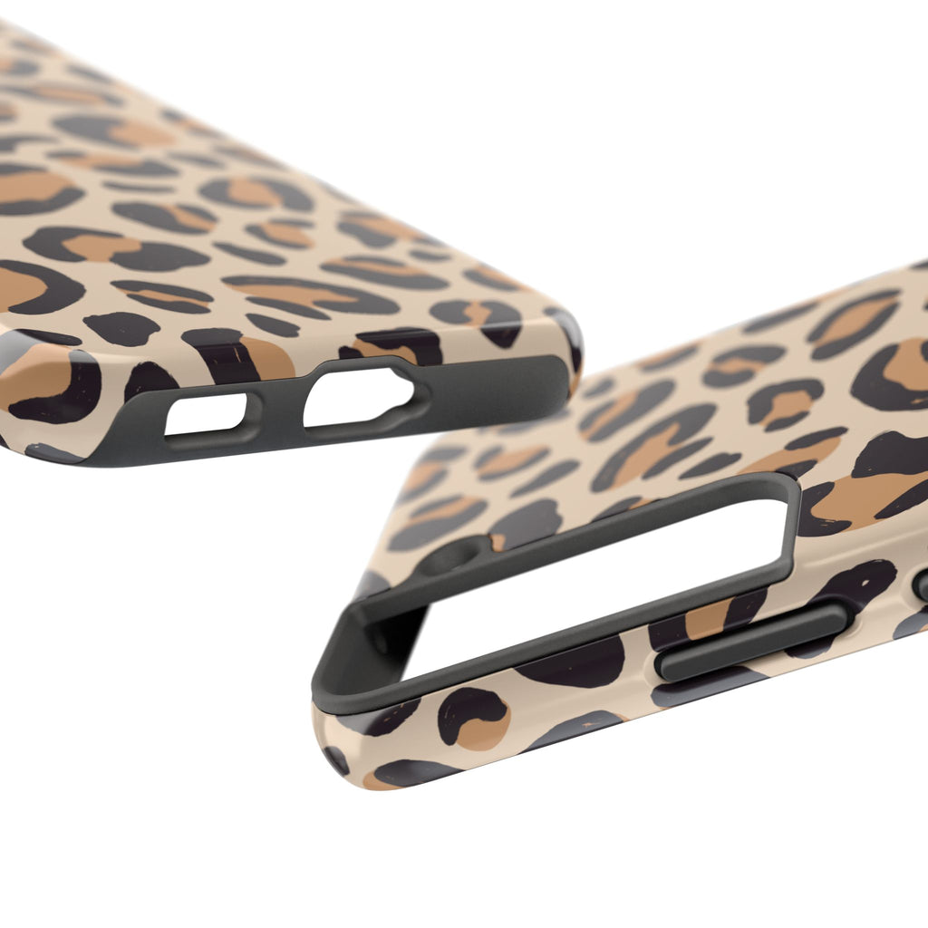 Leopard Print Tough Phone Case – Durable Glam Protective Cover