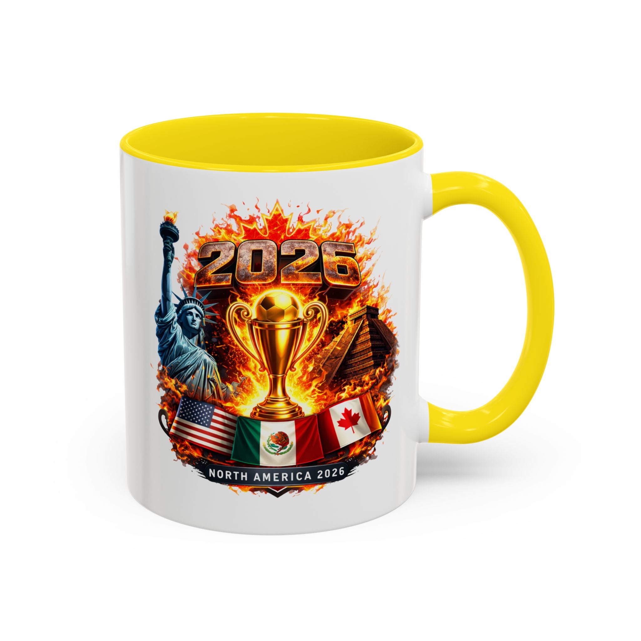 2026 North America Championship Coffee Mug — Trophy & Flags Accent Mug