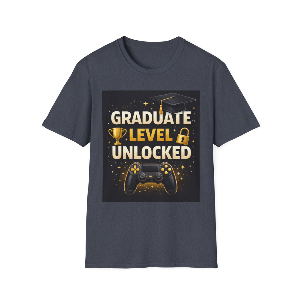Graduate Level Unlocked T-Shirt — Gamer Graduation Tee