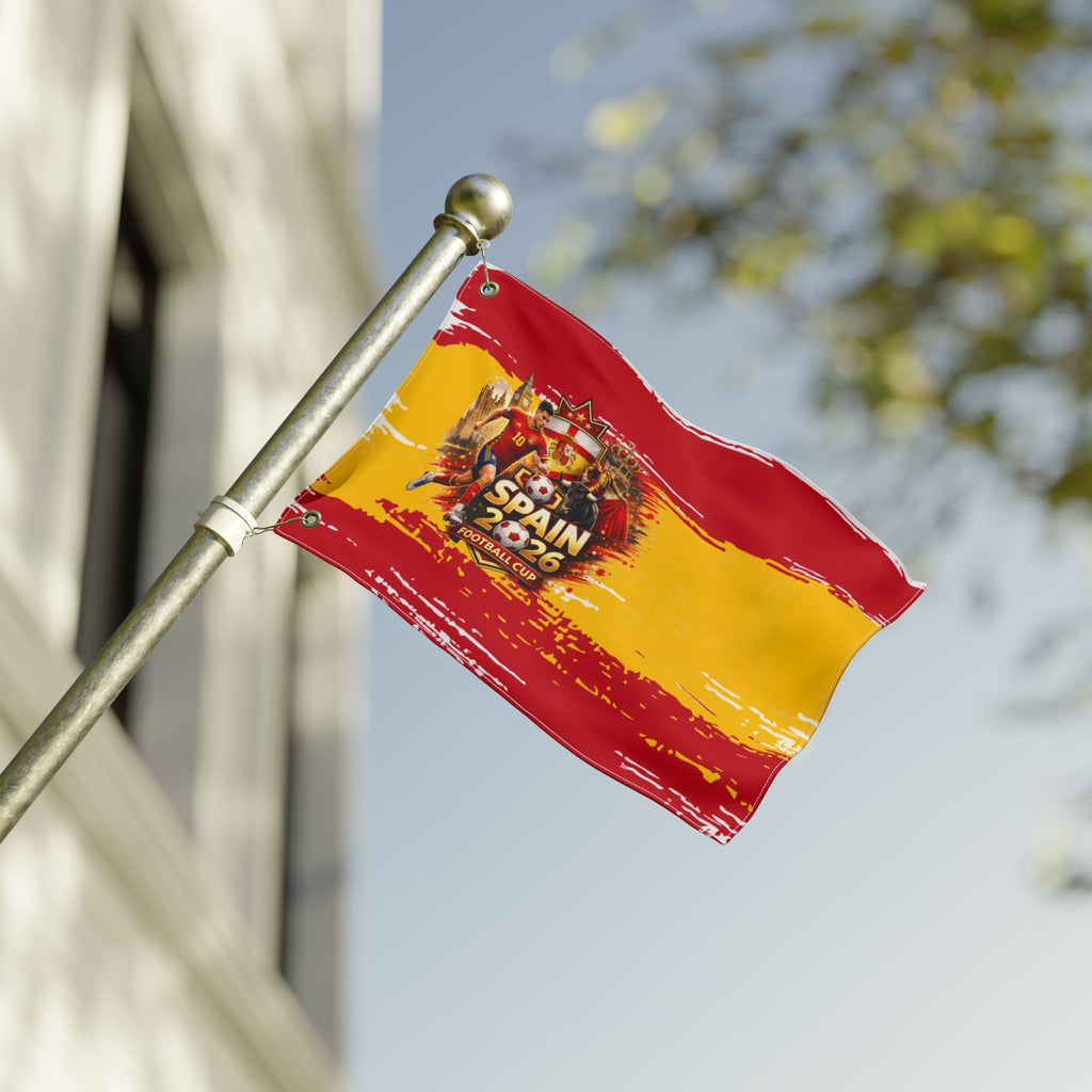 Spain 2026 Football Cup Double-Sided Flag — Spanish National Team Fan Banner