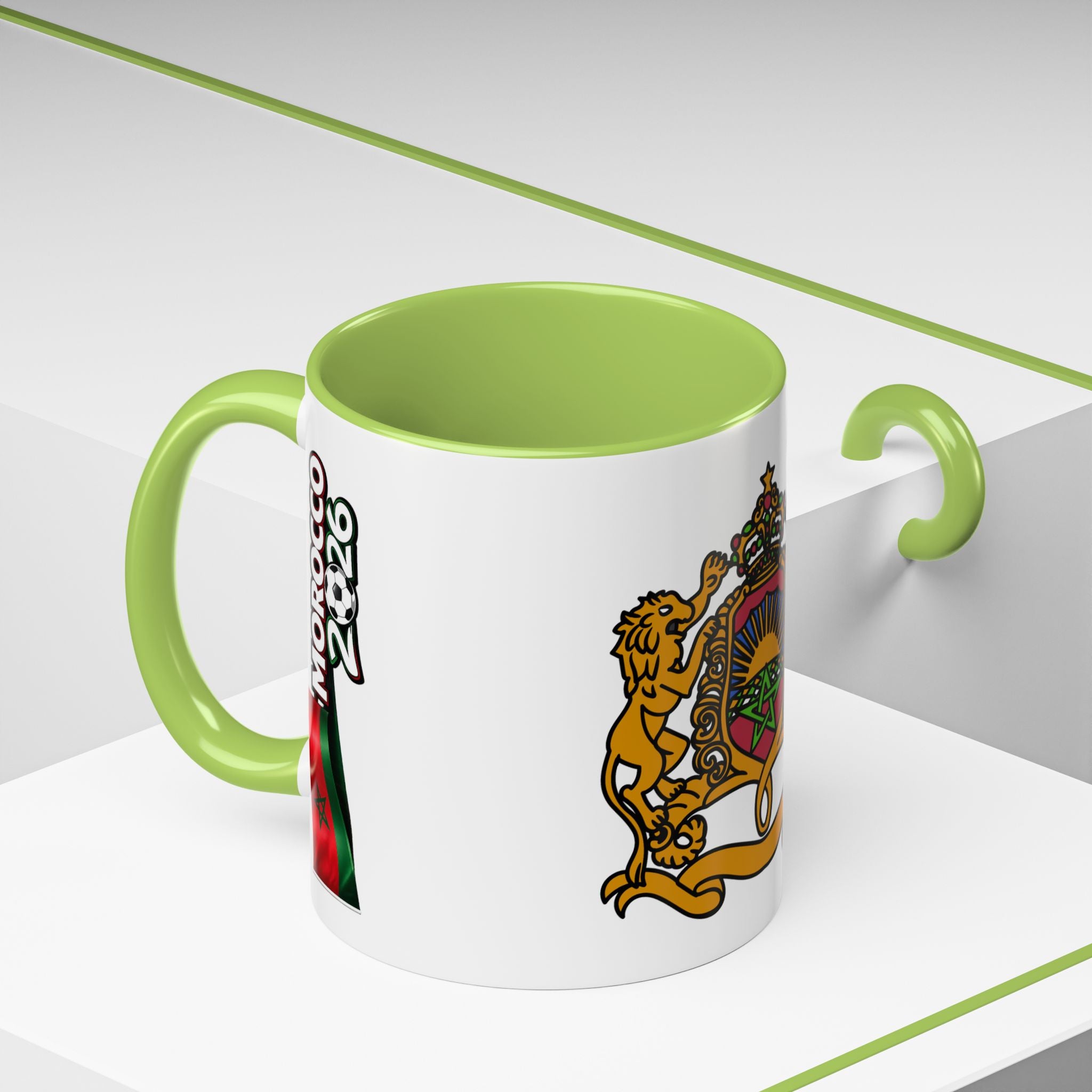 Morocco Coat of Arms Accent Coffee Mug – Moroccan Flag 11/15oz