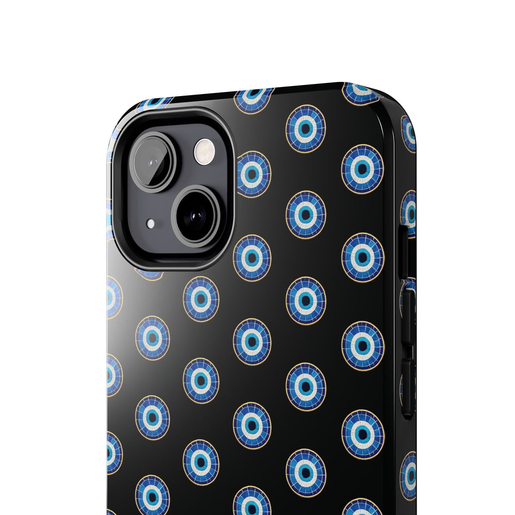 Evil Eye Pattern Tough Phone Case — Protective Blue Nazar Design