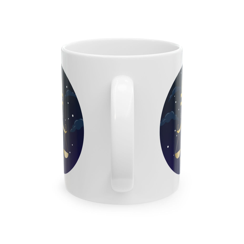 Libra Night Sky Ceramic Mug – Cute Moon & Stars Coffee Cup (11oz, 15oz)