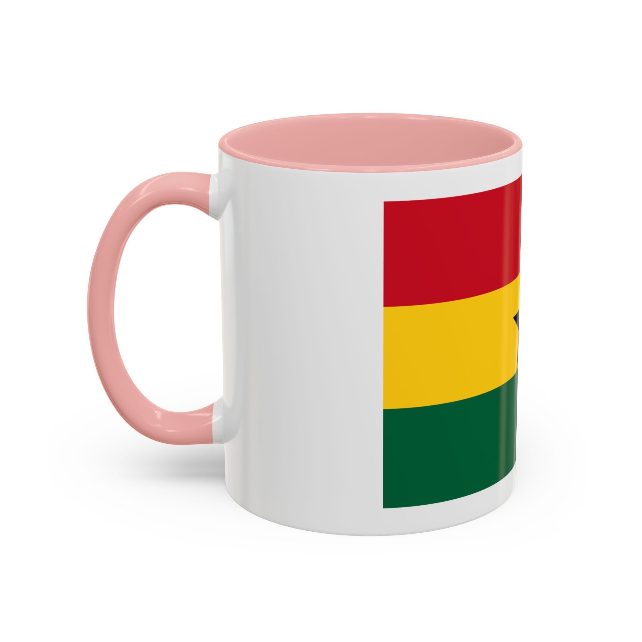 Ghana Flag Accent Coffee Mug – Black Star Red Yellow Green 11/15oz