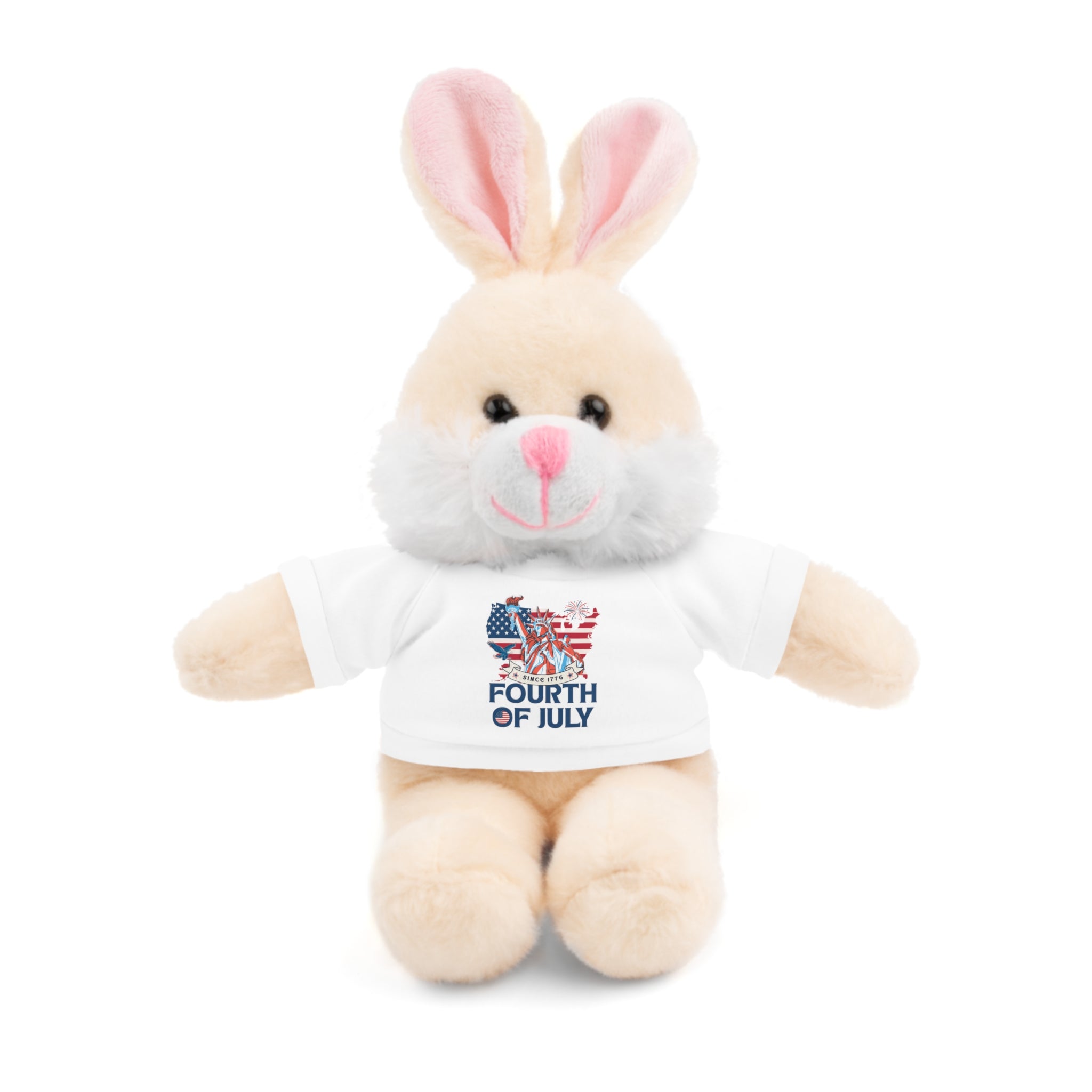 Fourth of July Teddy Bear — Plush Bear with 'Fourth of July' Tee