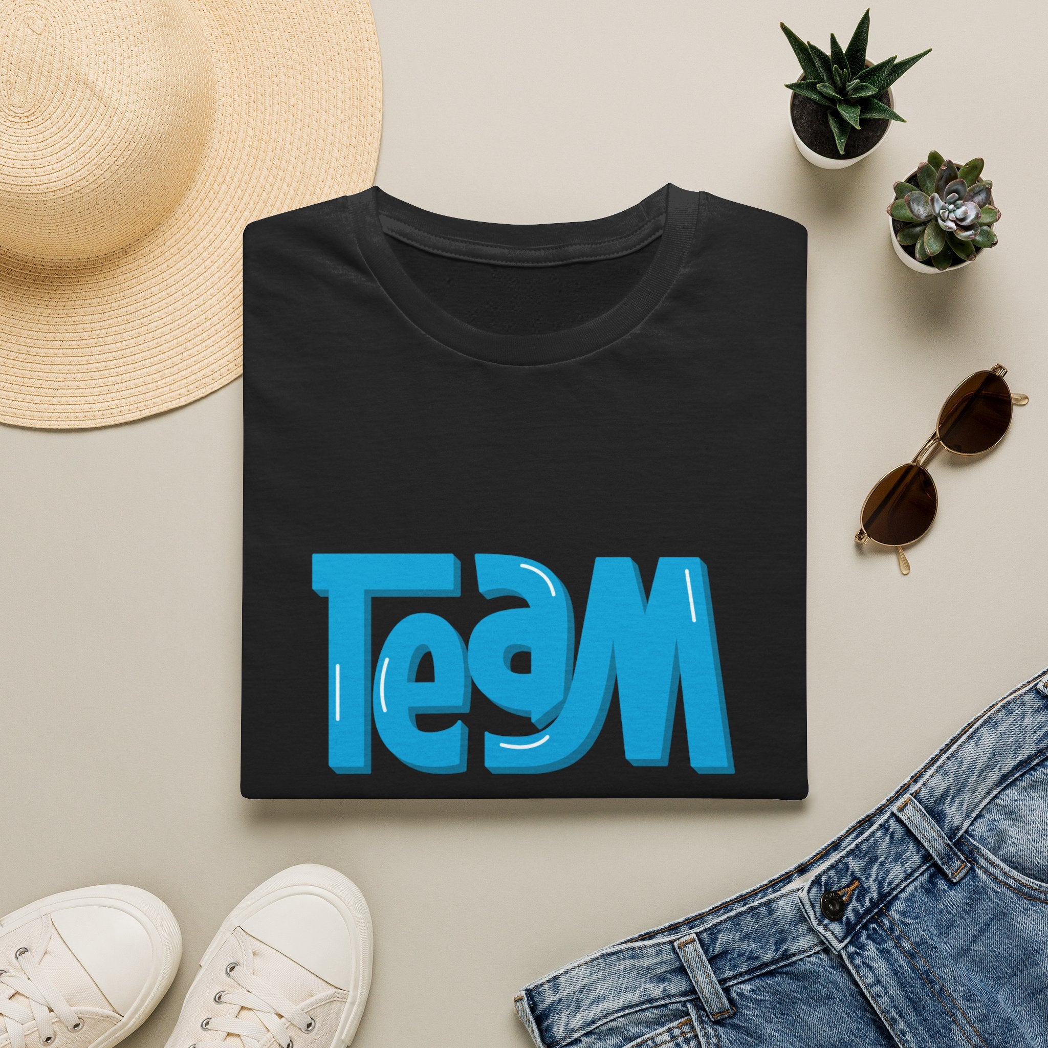 Team Blue Baby Gender T-Shirt — Retro Wave Graphic Tee