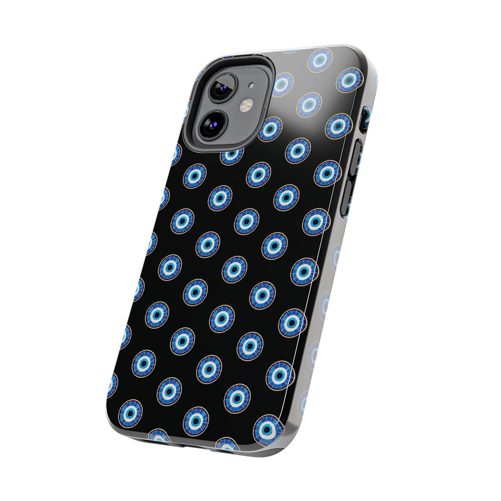 Evil Eye Pattern Tough Phone Case — Protective Blue Nazar Design