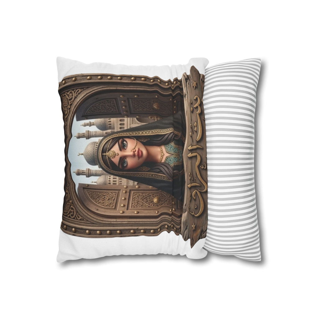 Arabian Princess Decorative Pillowcase – Middle Eastern Palace Art Throw Pillow