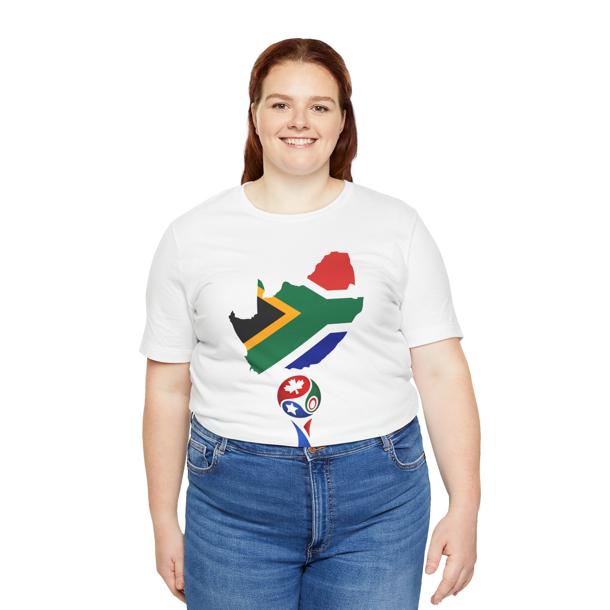 South Africa Cup Soccer T-Shirt — Africa Map Football Fan Tee