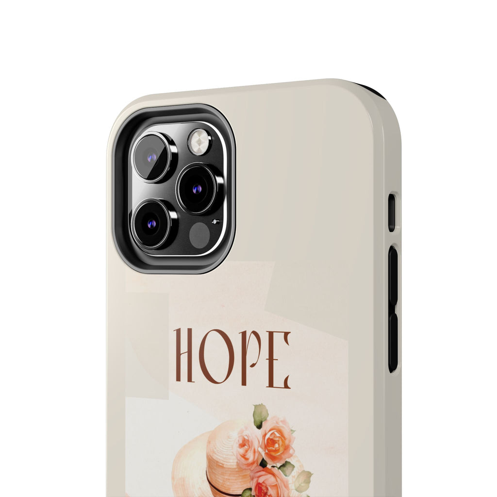 Hope Floral Tough Phone Case — Protective iPhone Case with Watercolor Girl & Flowers