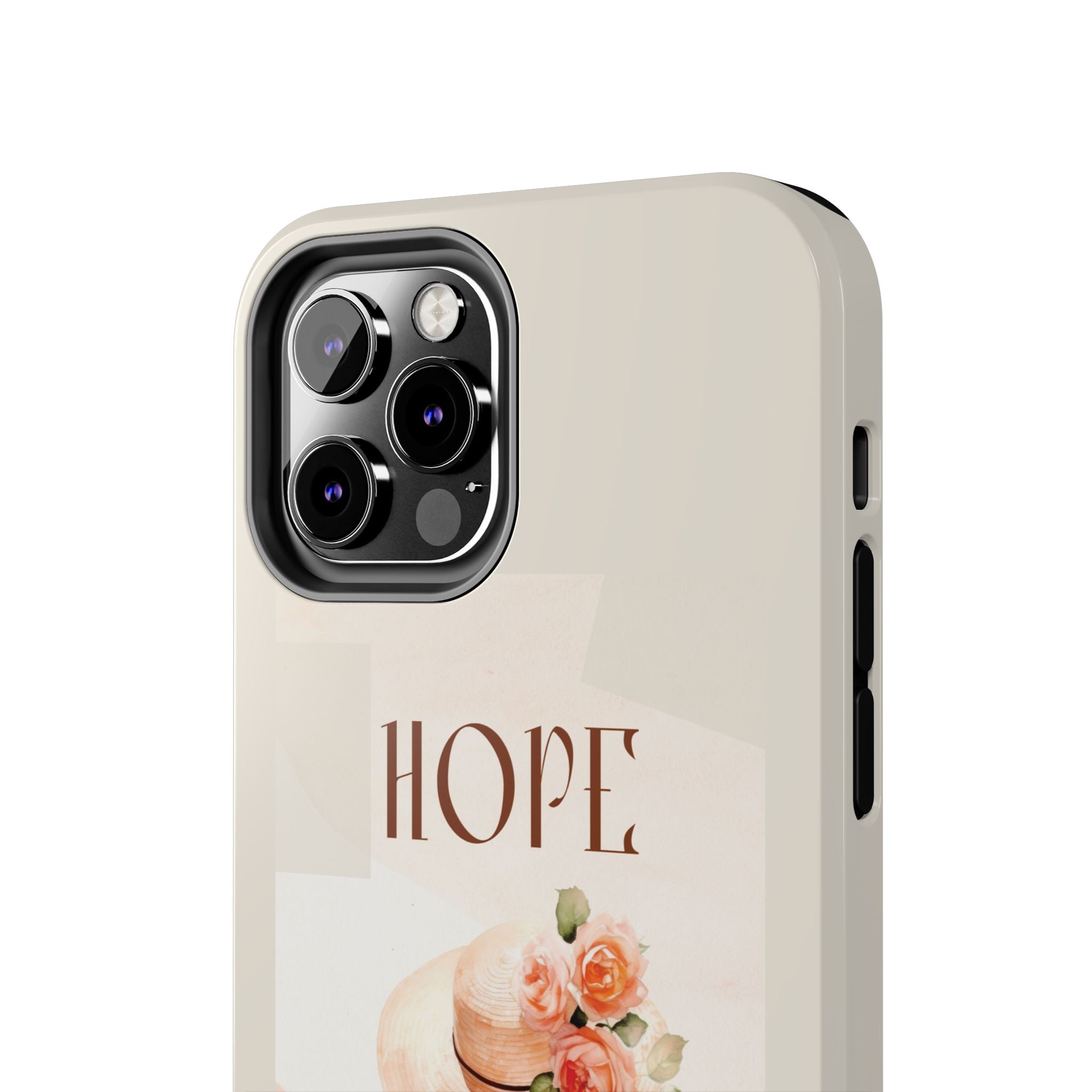 Hope Floral Tough Phone Case — Protective iPhone Case with Watercolor Girl & Flowers