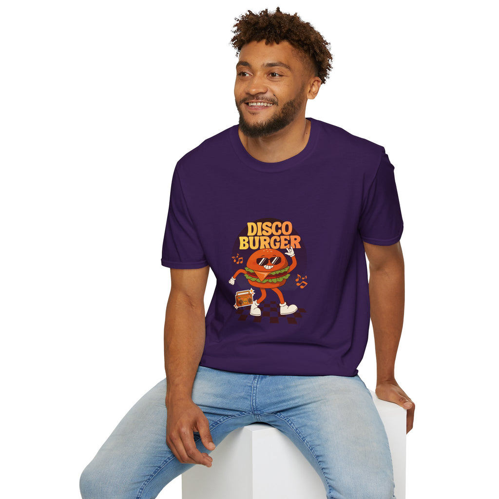 Disco Burger T-Shirt — Retro Dancing Burger Graphic Tee