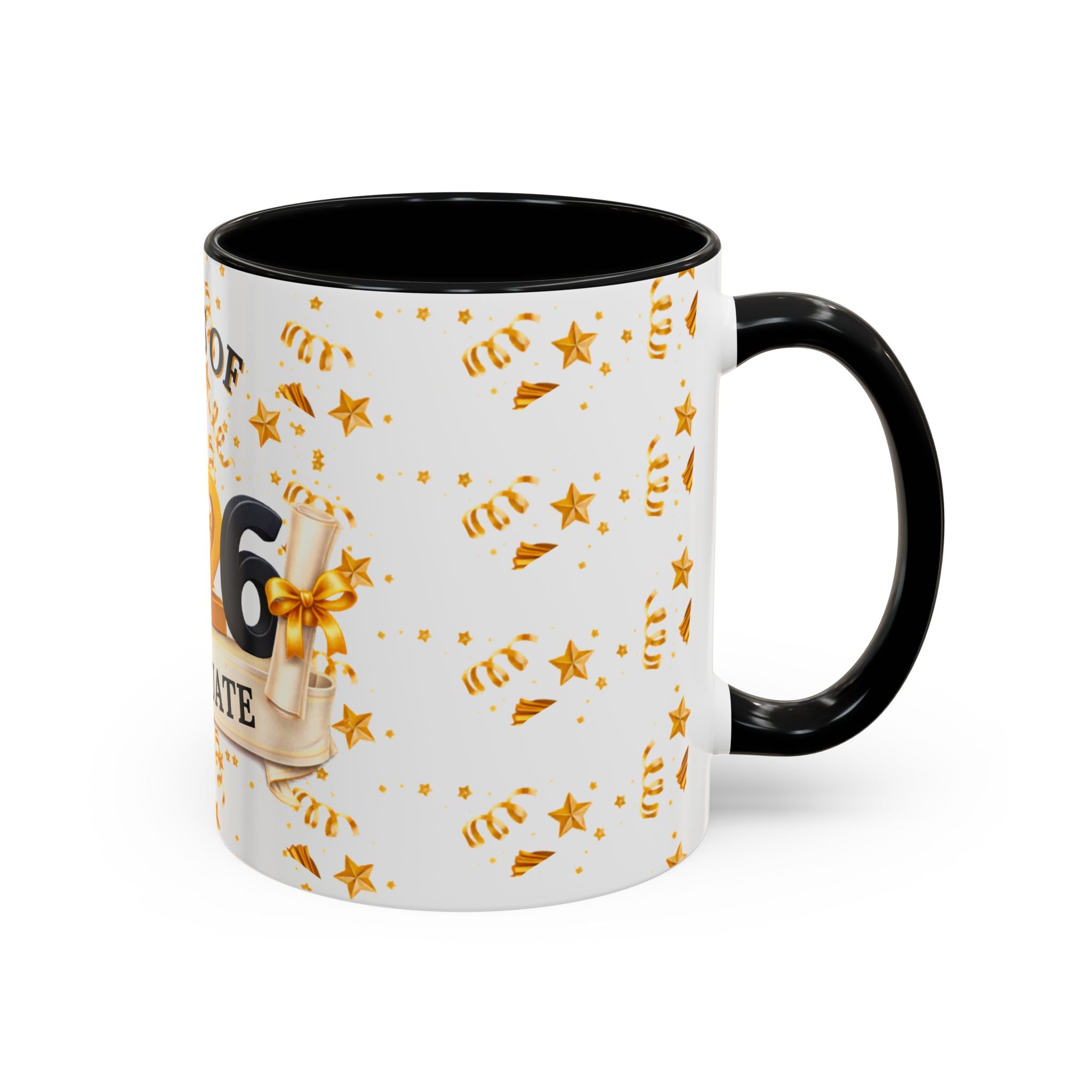 Class of 2026 Graduate Accent Coffee Mug – Black Interior, Graduation Gift