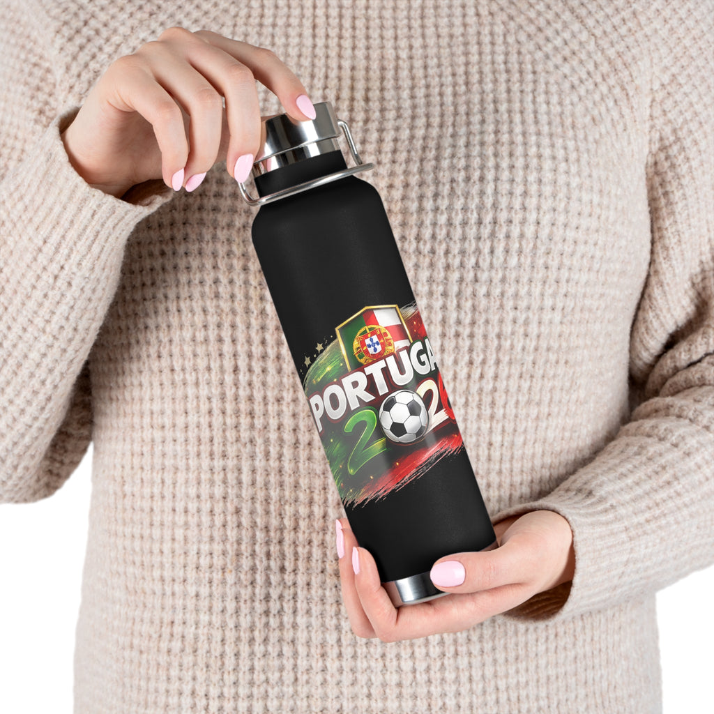 Portugal 2026 Soccer Stainless Bottle — 22oz Insulated Vacuum Tumbler