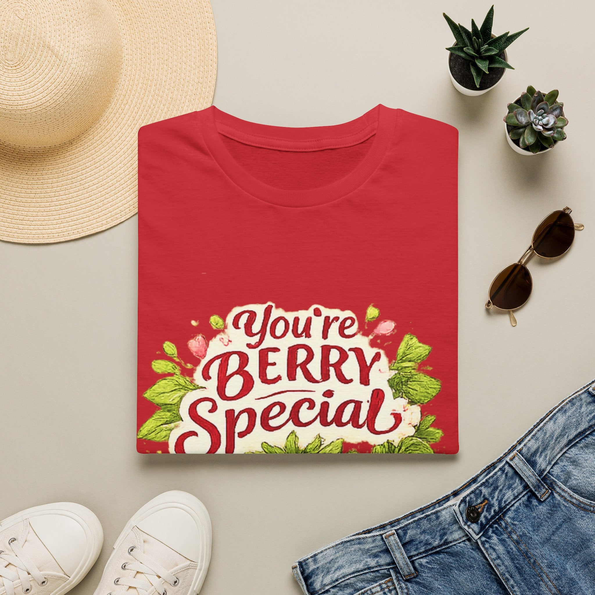 T-Shirt — "You're Berry Special" Cute Strawberry Graphic Tee
