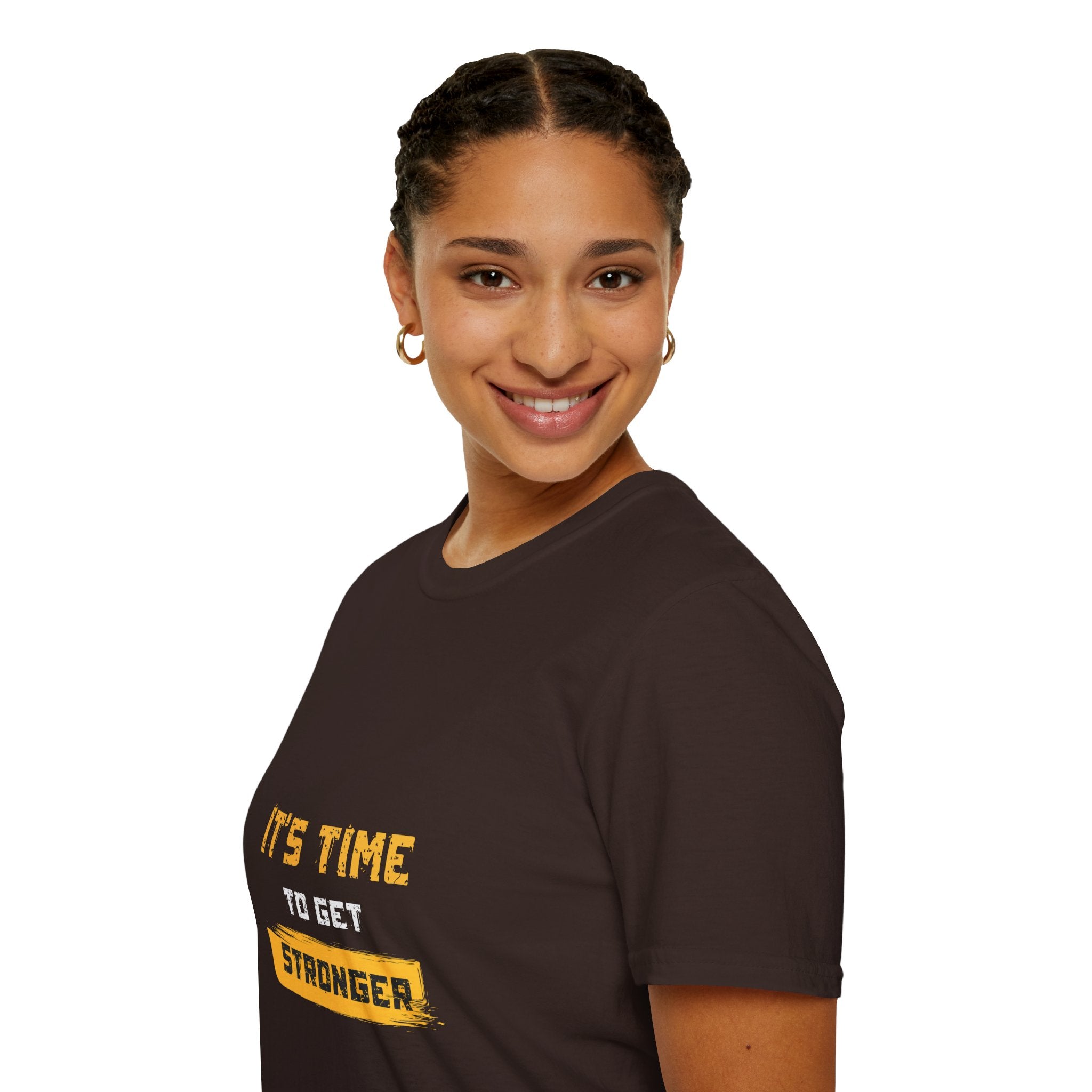 It’s Time To Get Stronger T-Shirt – Motivational Fitness Tee