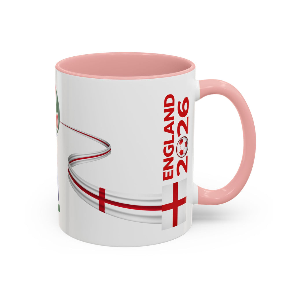 England 2026 Soccer Cup Accent Coffee Mug