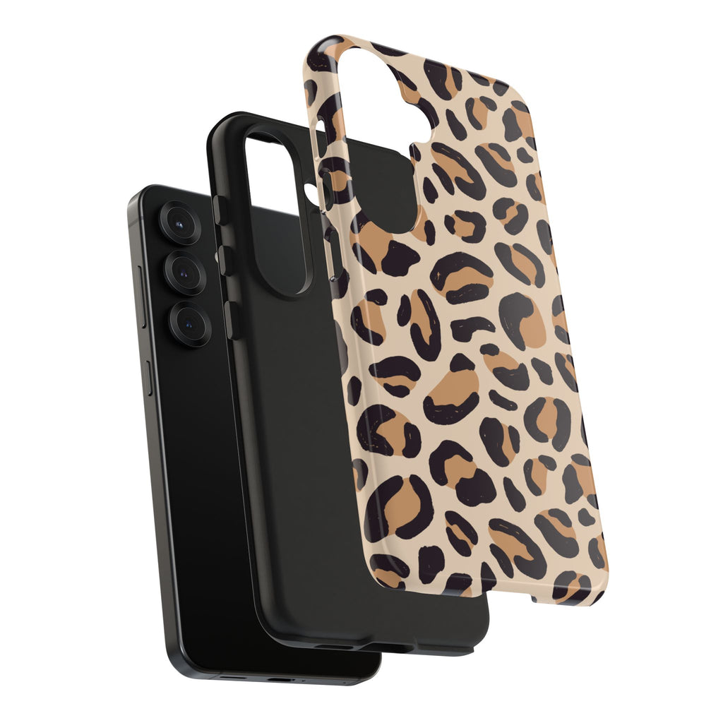 Leopard Print Tough Phone Case – Durable Glam Protective Cover