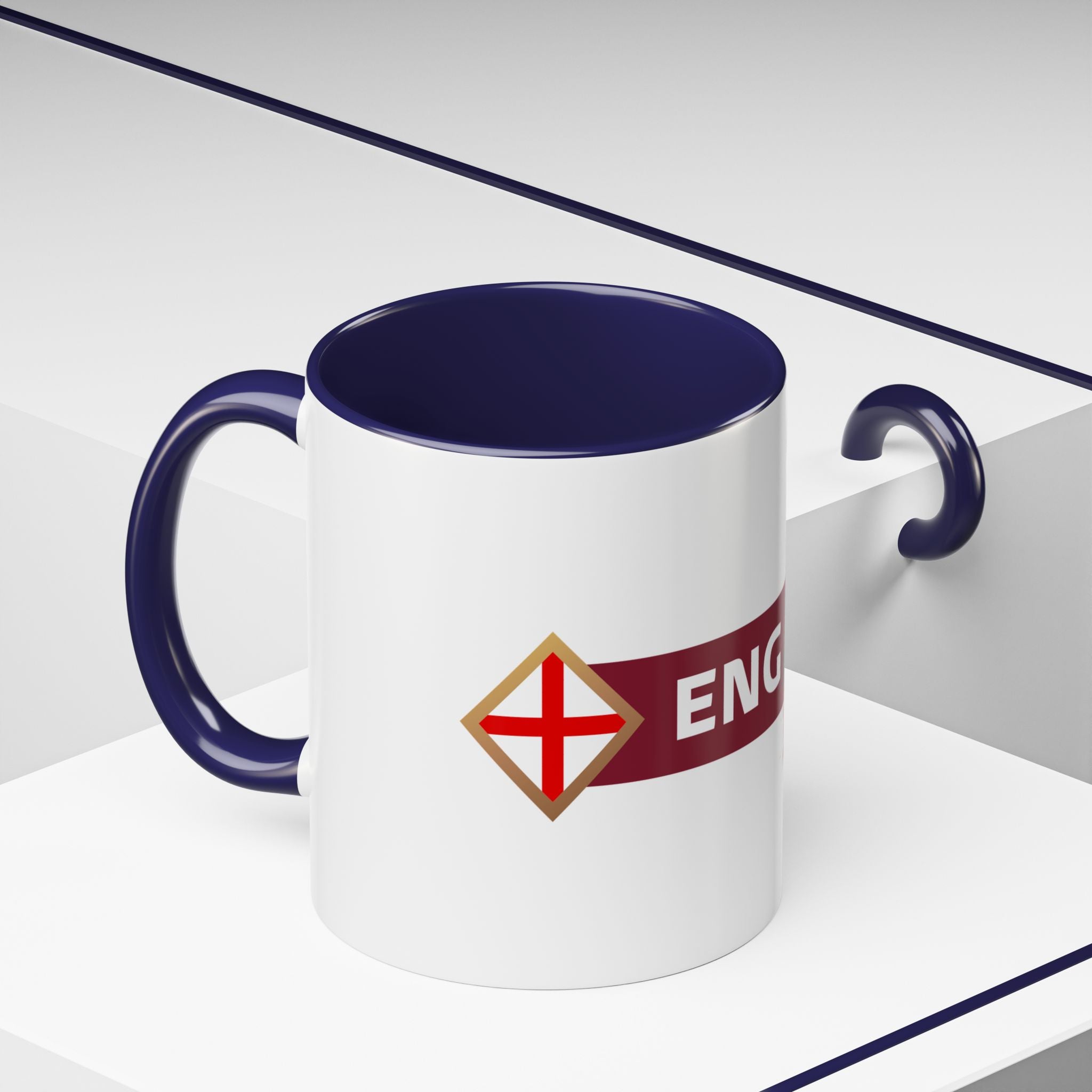 England 2026 Soccer Cup Accent Coffee Mug (11, 15oz)