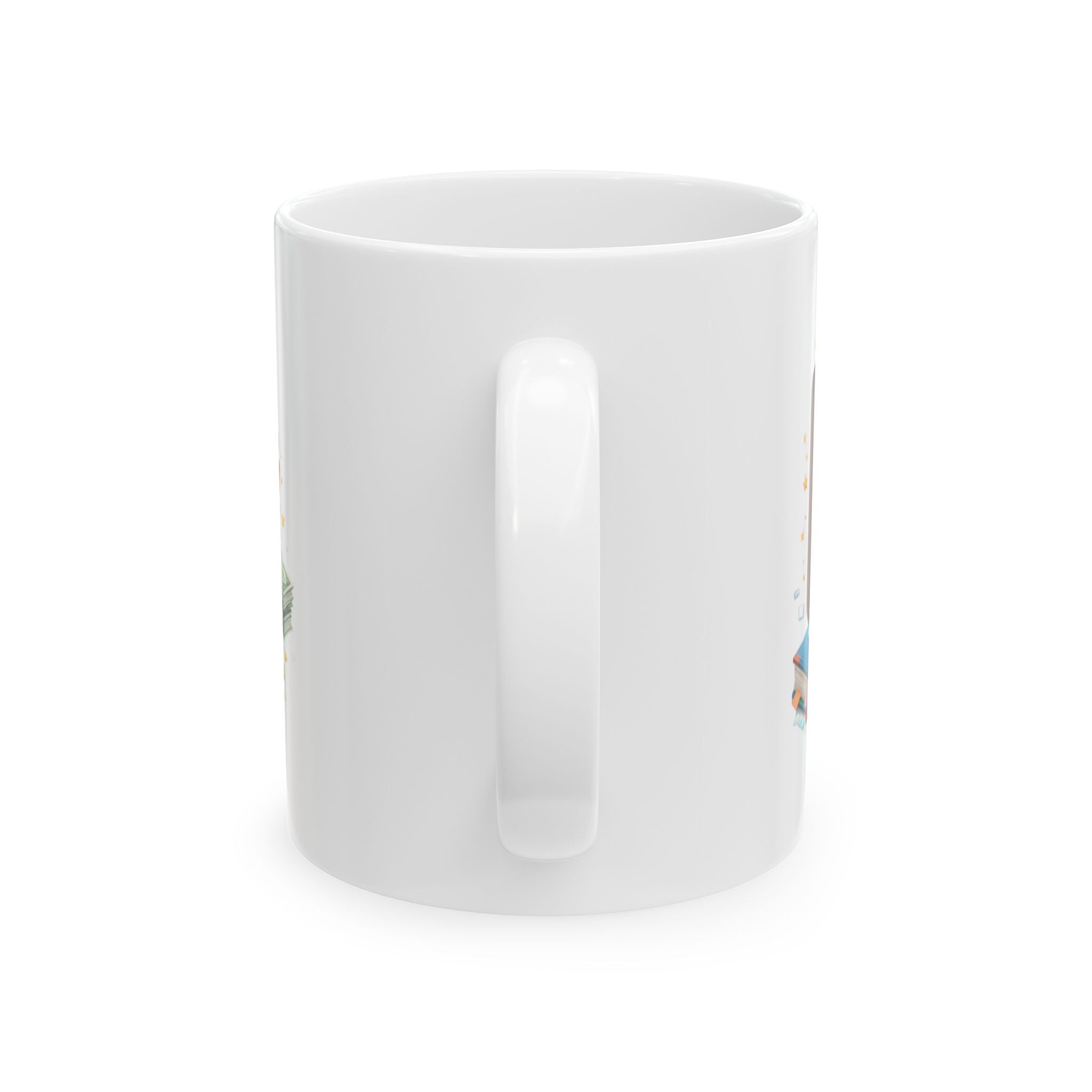Office Productivity Ceramic Mug — Work Desk Illustration Coffee Cup (11oz/15oz)