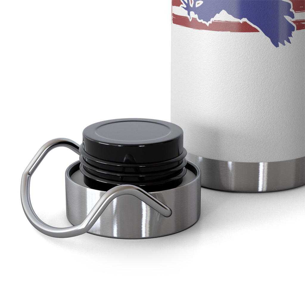 22oz Vacuum Bottle with American Flag Eagle — USA Patriotic Insulated Water Bottle
