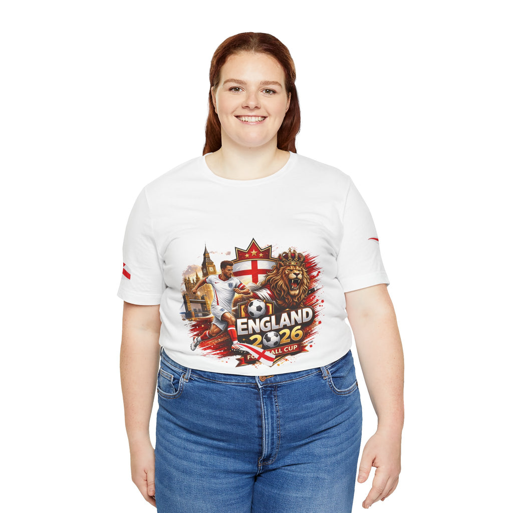 England 2026 Cup Soccer T-Shirt — Lion Crest Football Fan Tee