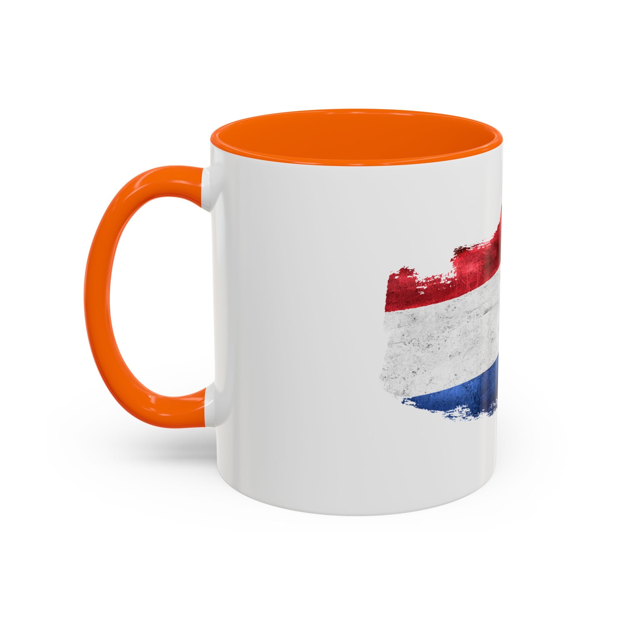 Netherlands Dutch Flag Brushstroke Accent Coffee Mug — 11/15oz