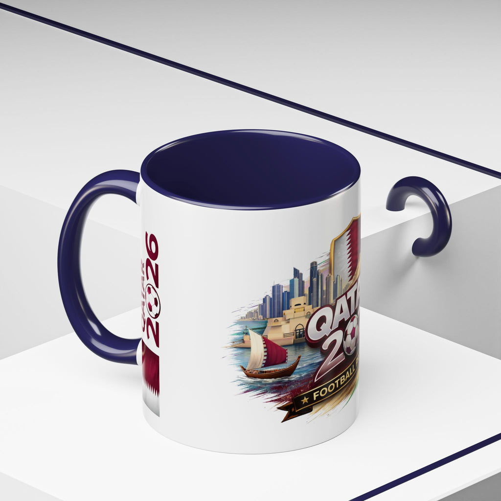 Qatar 2026 Football Passion Accent Coffee Mug (11/15oz)