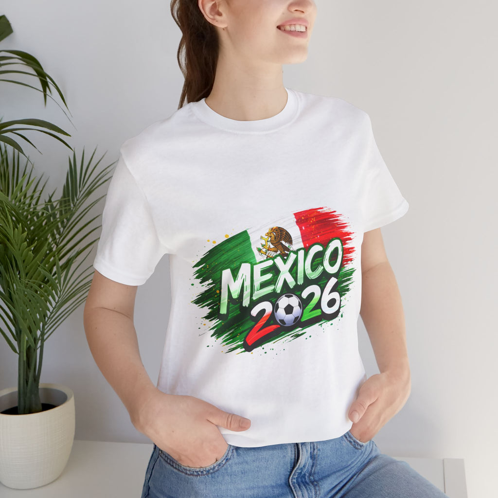 Mexico 2026 Soccer T-Shirt — Mexican Flag Cup Fan Tee