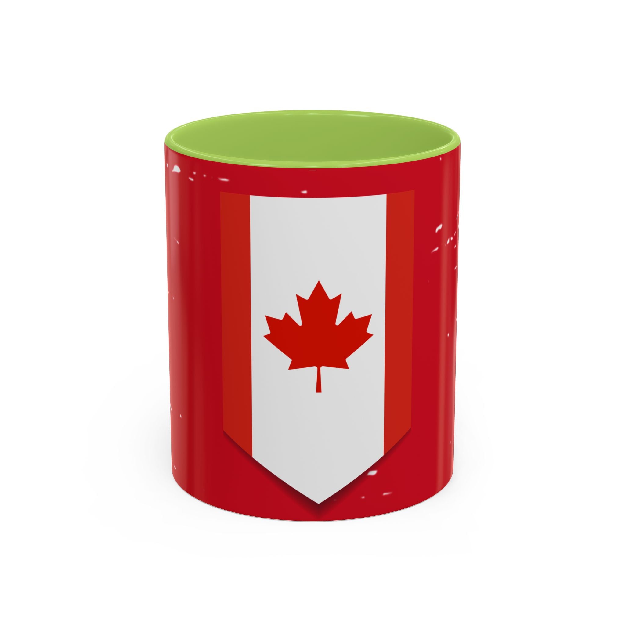 Canada Maple Leaf Accent Coffee Mug – Red Canadian Flag Design (11/15 oz)