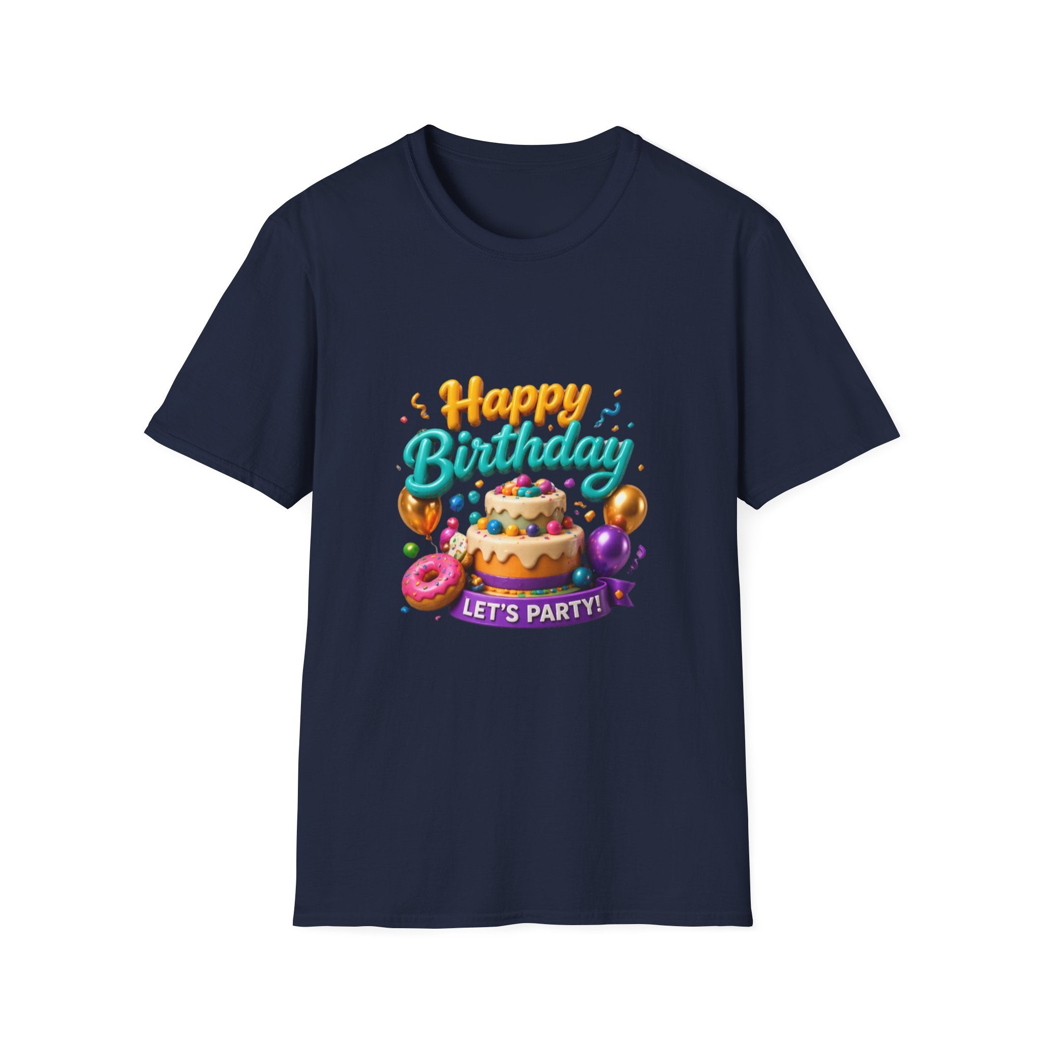 Birthday Party T-Shirt — "Happy Birthday, Let’s Party!"