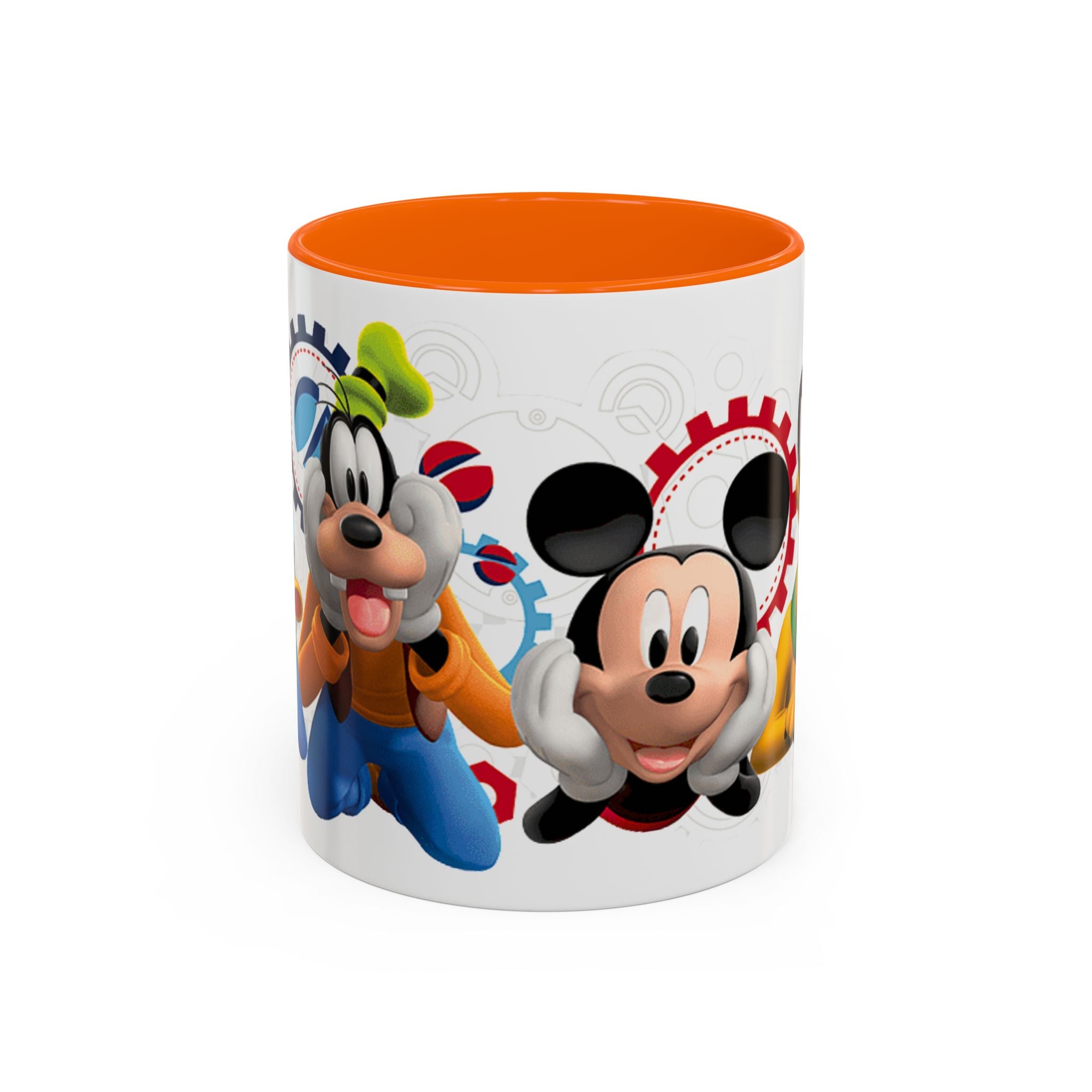 Disney Mickey & Friends Accent Coffee Mug – Mickey, Goofy & Pluto Cartoon Gift (11oz)