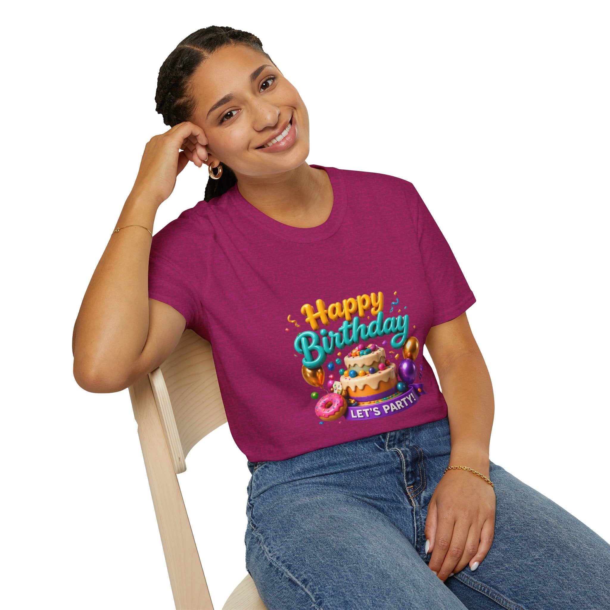 Birthday Party T-Shirt — "Happy Birthday, Let’s Party!"