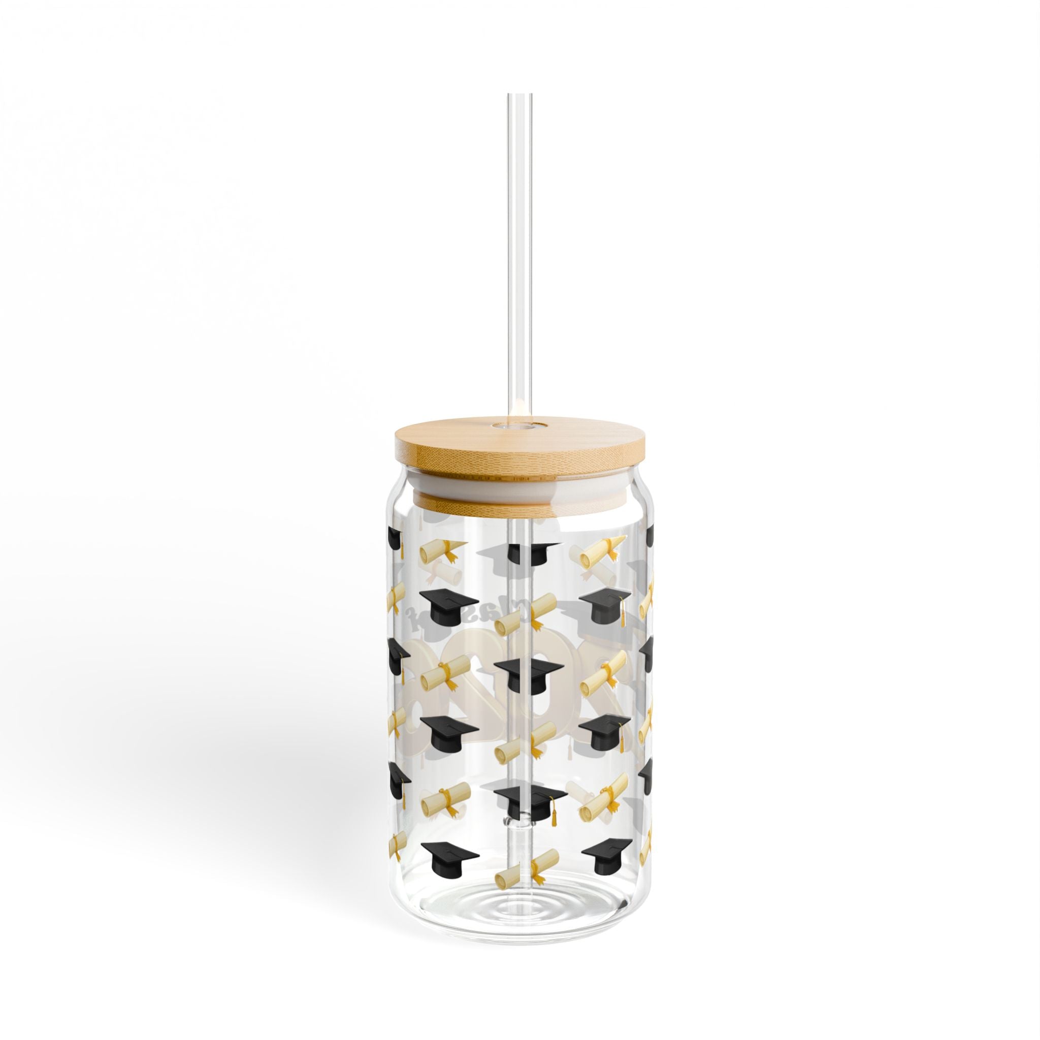 Graduation 2026 Sipper Glass – Class of 2026 Mason Tumbler with Straw