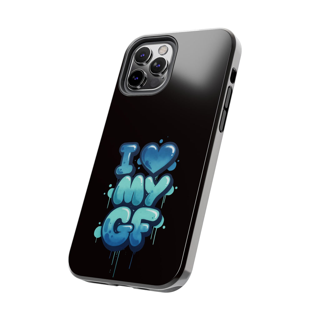 I Love My GF Phone Case — Protective Glossy "I  My GF" Design