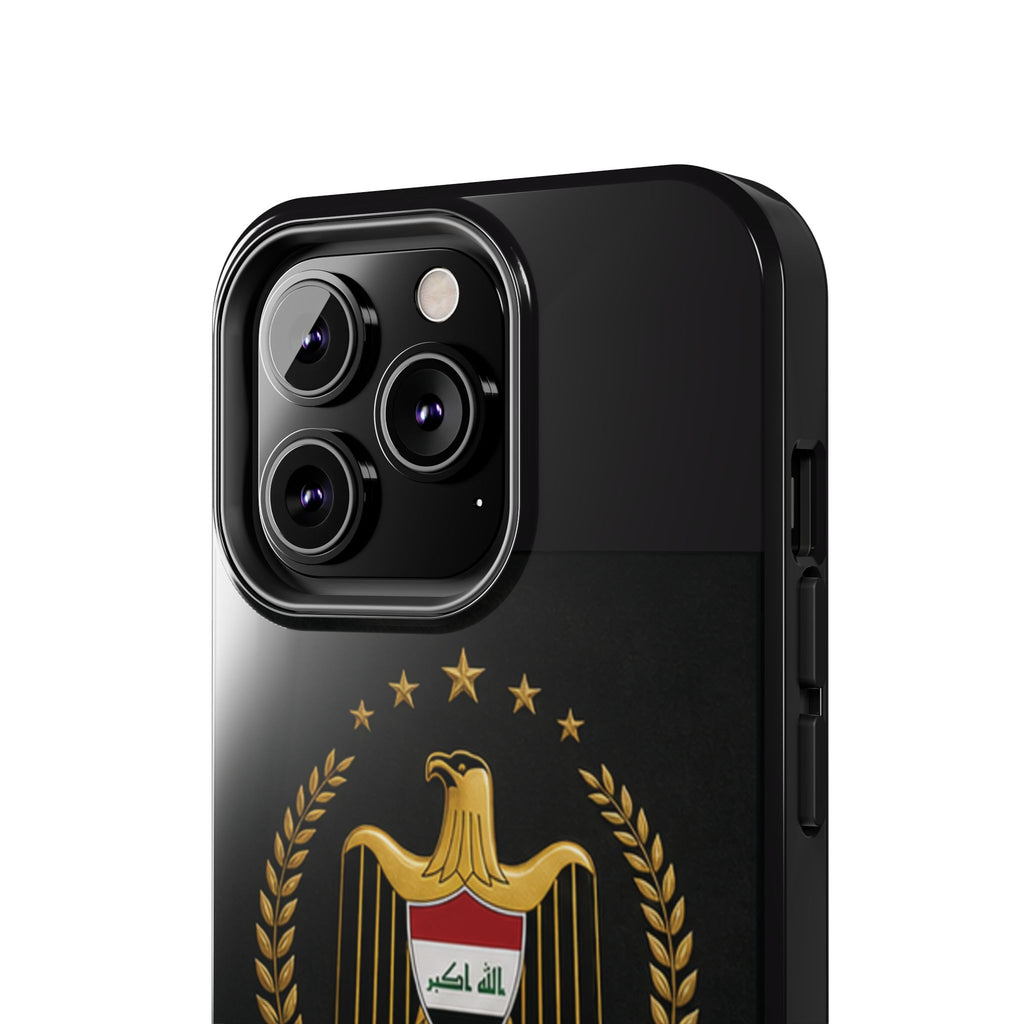 Iraq Coat of Arms Tough Phone Case — Arabic ‘Allahu Akbar’ Military Eagle Design