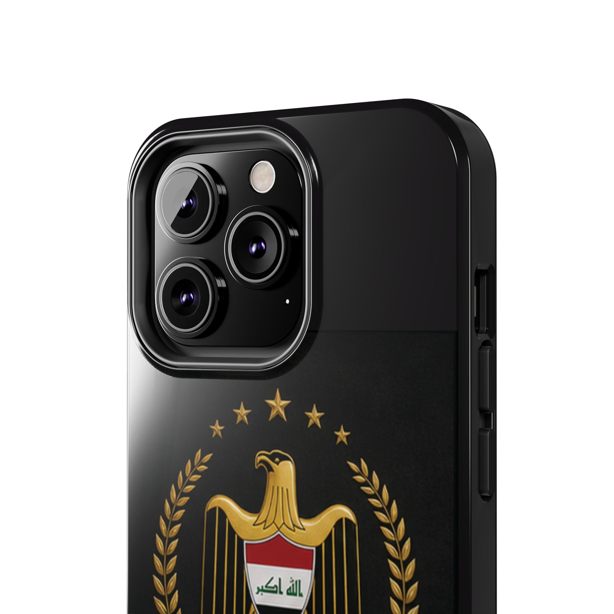 Iraq Coat of Arms Tough Phone Case — Arabic ‘Allahu Akbar’ Military Eagle Design