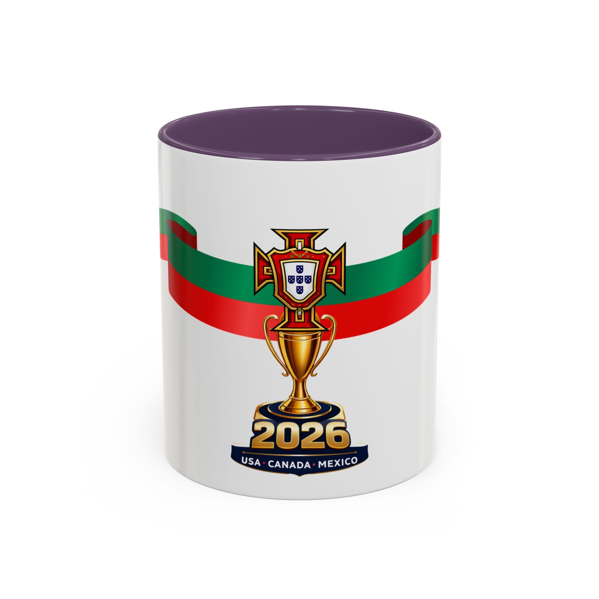 Portugal 2026 Soccer Cup Accent Coffee Mug – Portugal 2026 Trophy Design