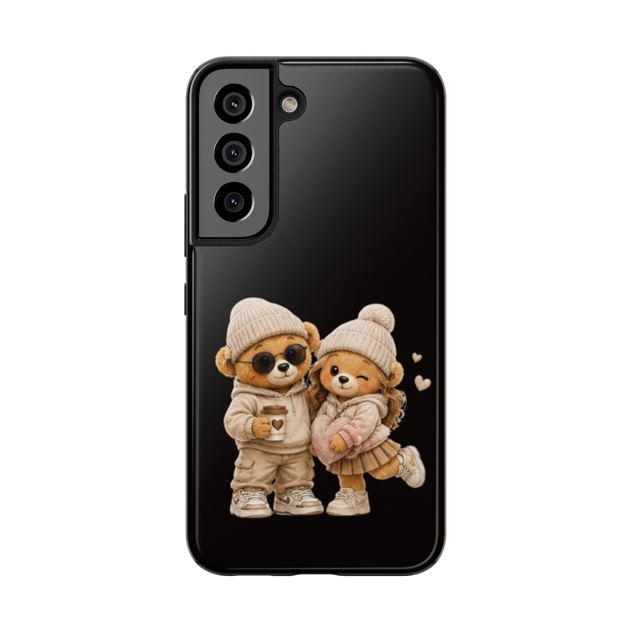 Cute Couple Bears Tough Phone Case — Cozy Winter Bear Phone Cover