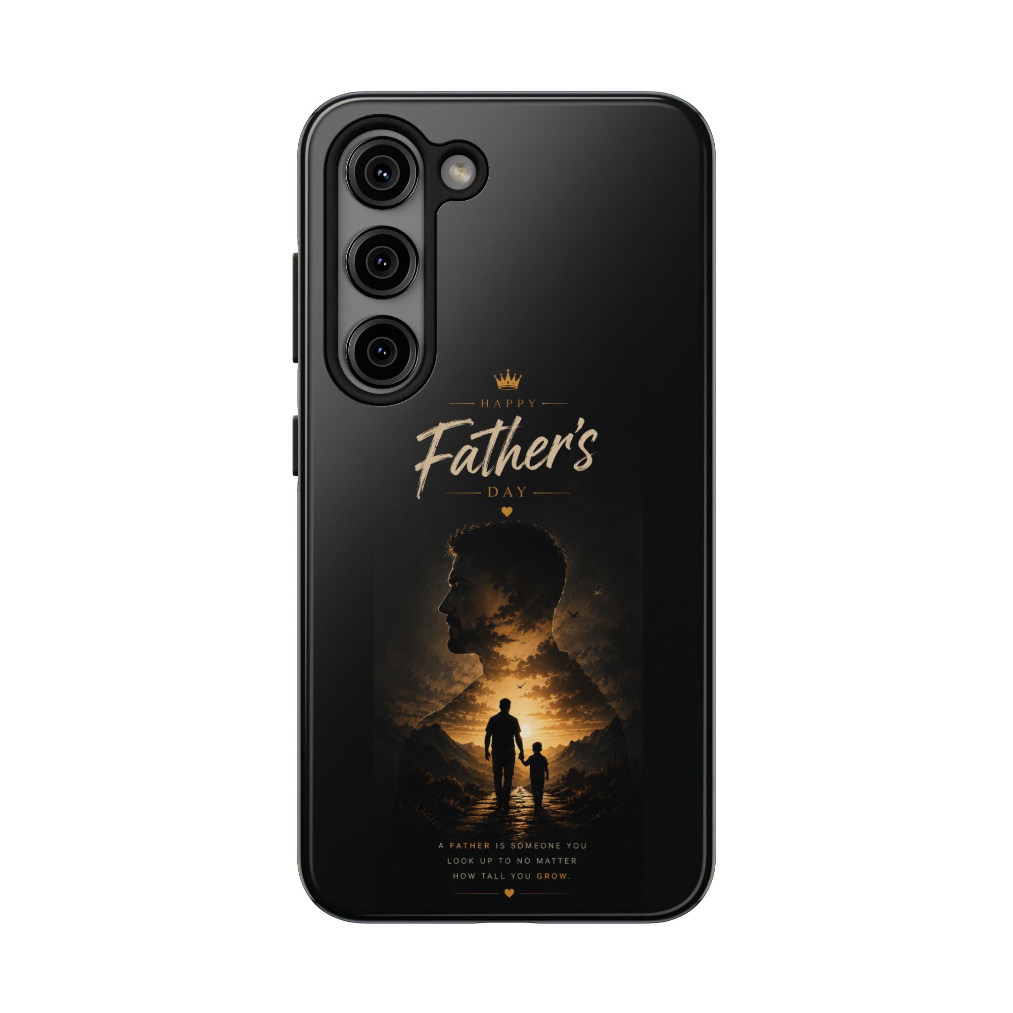 Father's Day Tough Phone Case – Silhouette Dad & Child Tribute