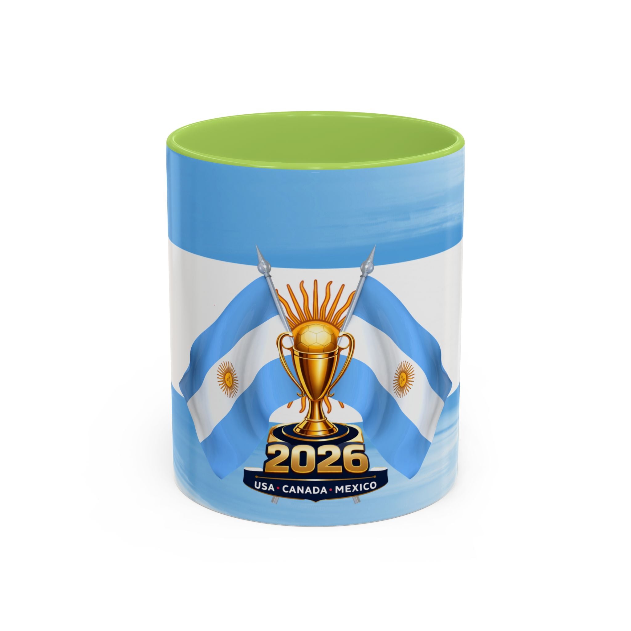 Argentina 2026 Soccer Trophy Coffee Mug – Copa USA Canada Mexico Fan Gift