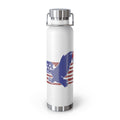 22oz Vacuum Bottle with American Flag Eagle — USA Patriotic Insulated Water Bottle