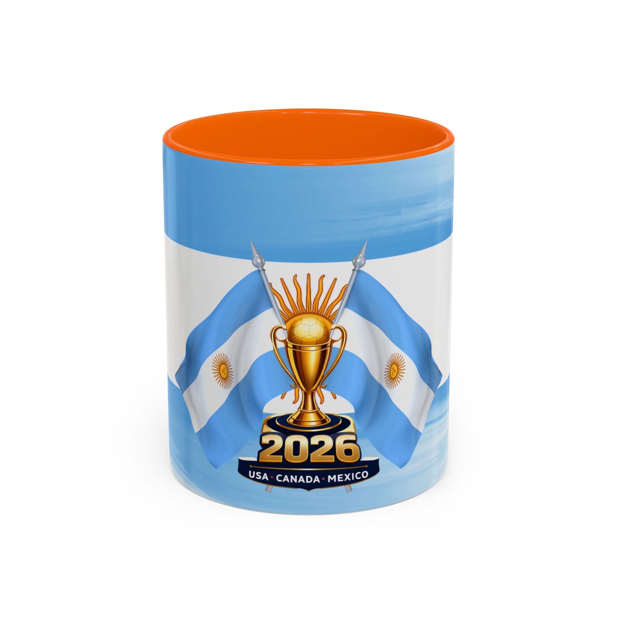 Argentina 2026 Soccer Trophy Coffee Mug – Copa USA Canada Mexico Fan Gift