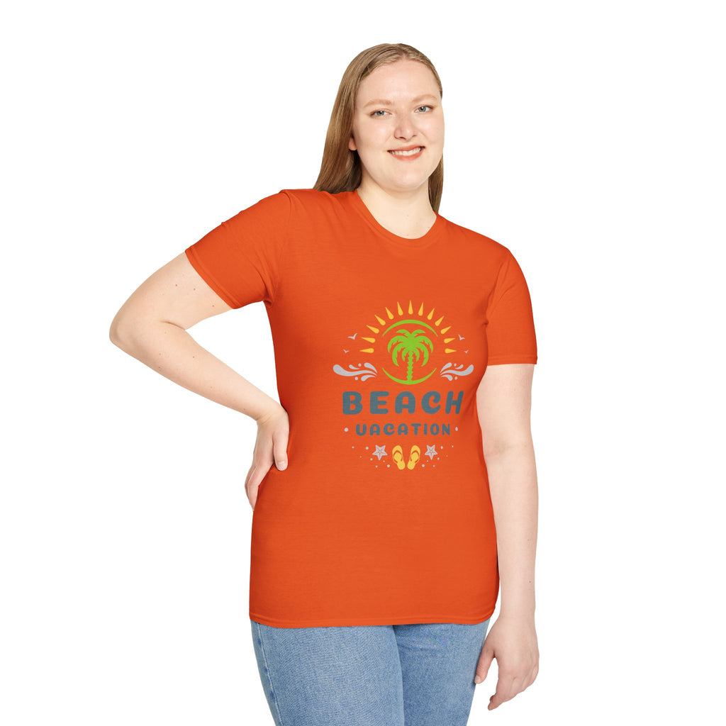 Beach Vacation T-Shirt — Palm Tree Sunset Graphic Tee