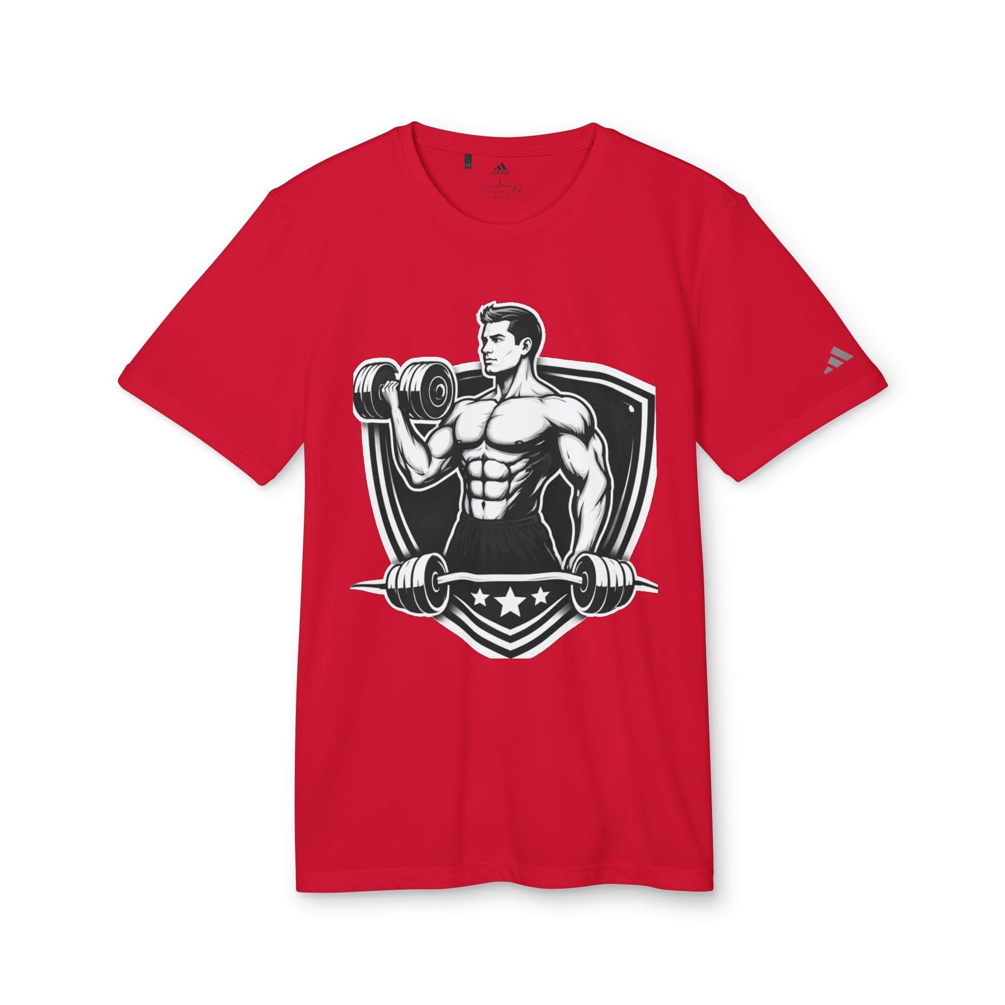 Fitness Graphic T-Shirt — Vintage Bodybuilder Barbell Design