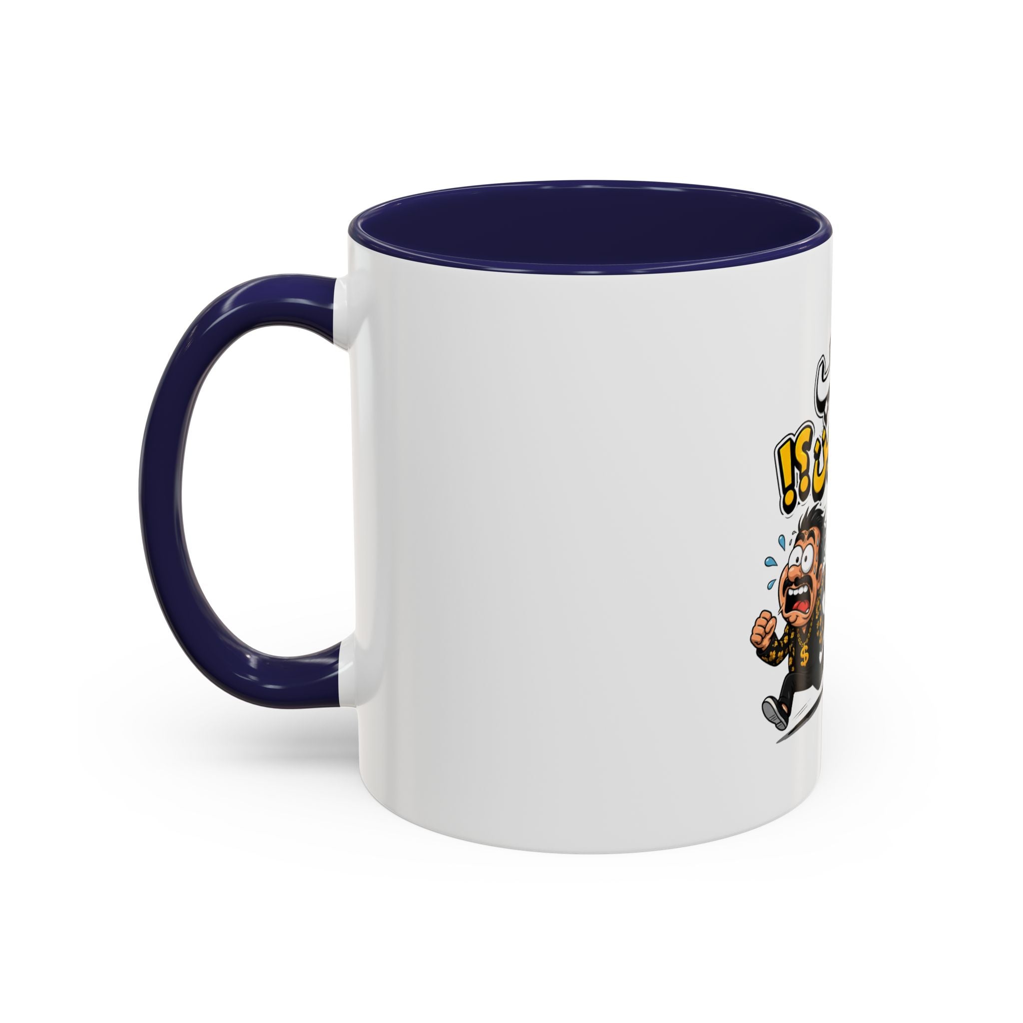 Arabic Funny Escape From Bills Coffee Mug — ‘اهرب على فين؟!’ Accent Mug